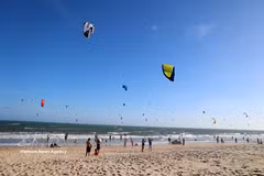 Mui Ne in Lam Dong province is becoming a popular destination for those who love water sports. (Photo: VNA)