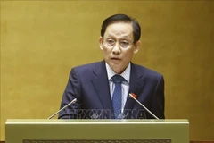 Minister of Foreign Affairs Le Hoai Trung speaks at the event. (Photo: VNA)