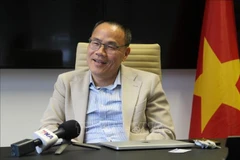 Prof. Dr. Nguyen Van Tam, Chair of the Department of Computer Science, Data and Artificial Intelligence at the Institut Polytechnique de Paris (IP Paris) grants an interview to the Vietnam News Agency. (Photo: VNA)