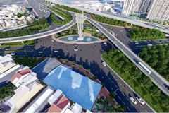 A graphic image of the Thu Thiem – Long Thanh railway passing through the An Phu interchange in Ho Chi Minh City (Photo: Ho Chi Minh City Department of Construction)