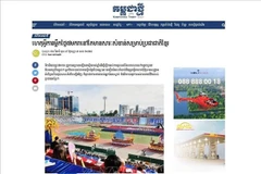 An article on Kampuchea Thmey Daily highlighting the significance of the January 7 Victory (Photo: VNA)