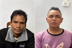 The accused proposed for prosecution (from left) are Dinh Yum, Thong, Roh and Di. (Photo: Gia Lai Department of Public Security)