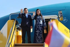 Prime Minister Pham Minh Chinh and his spouse leave Stockholm on June 13 afternoon (local time), concluding their official visit to Sweden. (Photo: VNA)