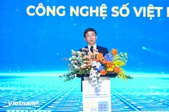Deputy Minister of Science and Technology Bui Hoang Phuong emphasises that VINASA’s launch of the Vietnam Digital Technology Enterprise Map is a highly meaningful initiative. (Photo: VietnamPlus)