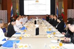 At the meeting between Thailand's Foreign Minister Sihasak Phuangketkeow and senior officials from the Thai armed forces in Myanmar on December 7, 2025 (Photo: gnlm.com.mm)