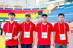 The four Vietnamese students win medals at the International Olympiad in Informatics 2025. (Photo: VNA)