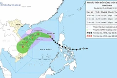 The movement of Typhoon Fengshen as of 5:00 on October 20. (Source: National Centre for Hydro-Meteorological Forecasting)
