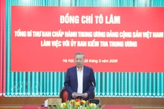 Party General Secretary To Lam speaks at the working session with the Party Central Committee’s Inspection Commission on March 5. (Photo: VNA)