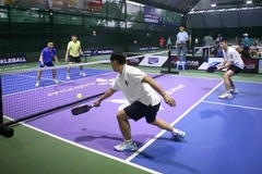 Local pickleball players show off their performance at a local tournament in Da Nang city. More than 120 professional and 1,000 amateur players will be competing in the Professional Pickleball Association (PPA) Tour Asia-Vietnam at the cityâs Tien Son Sports Centre on September 30-October 4. (Photo courtesy of Le Lam) 