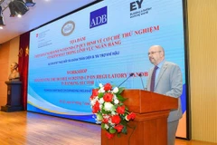 Swiss Ambassador to Vietnam Thomas Gass speaks at the event (Photo: VNA)