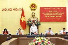 NA Chairman Tran Thanh Man speaks at the conference (Photo: VNA)