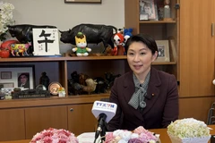 Chairwoman of the Japan-Vietnam Parliamentary Friendship Alliance Obuchi Yuko grants an interview to the Vietnam News Agency (Photo: VNA)