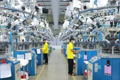 Production underway at Bangjie Knitting (Vietnam) Company Limited in the Pho Noi textile and garment industrial park, Hung Yen province. (Photo: nhandan.vn)