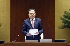 NA Chairman Tran Thanh Man speaks at the session. (Photo: VNA)