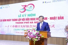 HUFO President Nguyen Ngoc Ky speaks at the event (Photo: Thoi dai magazine)