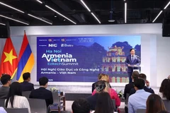 Deputy Prime Minister Tran Hong Ha speaks at the 2025 Armenia – Vietnam Education & Technology Summit on September 23. (Photo: VNA)