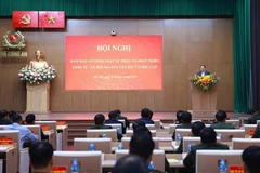 Prime Minister Pham Minh Chinh presides over a conference on ensuring security and order to support socio-economic development in the northwestern region and surrounding areas on March 24. (Photo: VNA)