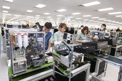 A smartphone production line at Samsung Electronics Vietnam Co, Ltd in Yen Binh Industrial Park, Thai Nguyen province. (Photo: VNA) 