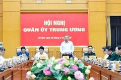Party General Secretary To Lam addresses the Central Military Commission's meeting in Hanoi on March 30. (Photo: VNA)