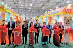 The opening of the Ho Chi Minh City Pavilion at the 2025 Saudi Food Show being held from May 12 to 14 at the Riyadh Front Exhibition and Conference Centre. (Photo: courtesy of ITPC)
