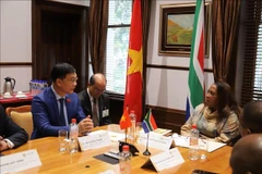 ational Assembly (NA) Vice Chairman Vu Hong Thanh meets with Chairperson of the National Council of Provinces Refilwe Mtshweni-Tsipane. (Photo: VNA)