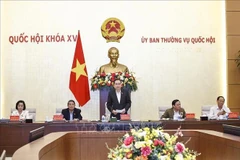 NA Chairman Tran Thanh Man speaks at the meeting. (Photo: VNA)