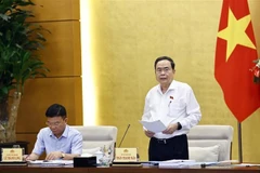 National Assembly Chairman Tran Thanh Man speaks at the meeting (Photo: VNA)