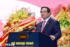 Prime Minister Pham Minh Chinh speaks at the patriotic emulation congress of the Ministry of Foreign Affairs on November 10, 2025. (Photo: VNA)