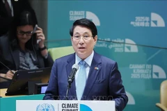 President Luong Cuong addresses the Special High-Level Event on Climate Action in New York on September 24. (Photo: VNA)