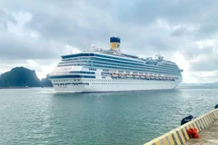 A cruise ship visits Ha Long Bay in the northeastern province of Quang Ninh. (Photo: VNA)