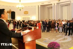 Vietnamese Ambassador to Canada Pham Vinh Quang speaks at the 79th anniversary of Vietnam's National Day, last September. (Illustrative image: VNA)