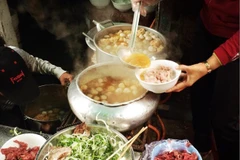 Bun bo Hue eatery at the end of a quiet alley on Hung Vuong street, Hue city. (Photo: VNA)