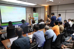 Ho Thi Quyen, deputy director of the Investment and Trade Promotion Centre of HCM City, speaks at a seminar titled “Green Practices in Production and Consumption” on March 11. (Photo courtesy of ITPC) 