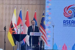 Malaysian Prime Minister Anwar Ibrahim speaks at the 19th ASEAN Ministerial Meeting on Transnational Crime (AMMTC) in Melaka on September 9, 2025. (Photo: VNA)