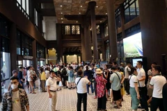 Tourists check in at Ha Long International Cruise Port in Quang Ninh province. (Photo: VNA)