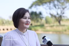 Pham Thi Minh Huong, member of the Standing Committee of the General Association of Vietnamese People in Laos, and Vice President of the Association of Vietnamese Businesspeople Abroad (BAOOV). (Photo: VNA)