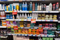 Indonesian-branded cosmetic and personal care products at a supermarket. (Photo: VNA)