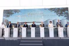 The ground-breaking and construction commencement ceremony for the Trung Nguyen Legend Group’s coffee factory system at the Tan An industrial cluster in Dak Lak province on June 25, 2026. (Photo: VNA)