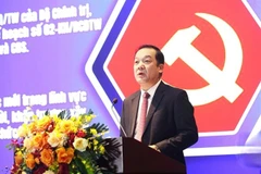 Deputy Minister of Science and Technology Pham Duc Long delivers his speech at the event. (Photo: Courtesy of the Ministry of Science and Technology)