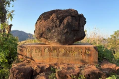 A volcanic rock on Chu Dang Ya Volcano, one of the most attractive tourist destinations in the central province of Gia Lai (Photo: VietnamPlus)