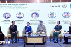 Delegates join a debate at the Youth Forum on women’s leadership in peacekeeping and peacebuilding in Hanoi on October 30, 2025. (Photo: VNA) 