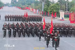 A parade rehearsal in preparation for the celebration of the 80th anniversary of the August Revolution (August 19, 1945 – 2025) and National Day (September 2, 1945 – 2025). (Photo: VNA)