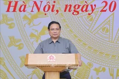 Prime Minister Pham Minh Chinh addresses the meeting (Photo: VNA)