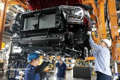 Welding line for passenger car frames at Ford Hai Duong Factory (Photo: VNA)