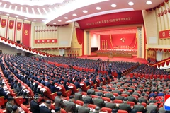 A panoramic view of the opening ceremony of the 9th Congress of the Workers' Party of Korea in Pyongyang on February 19, 2026. (Photo: Yonhap/VNA)