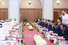 An overview of the talks between Prime Minister Pham Minh Chinh and his Kuwaiti counterpart Sheikh Ahmad Abdullah Al-Ahmad Al-Sabah (Photo: VNA)