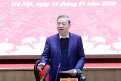 Party General Secretary To Lam speaks at the meeting (Photo: VNA)