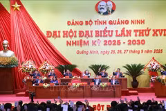 The 16th Party Congress of Quang Ninh province for the 2025-2030 tenure (Photo: VNA)