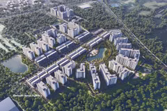 A perspective of the workers’ housing and social housing project at the Yen My II Industrial Park in Hung Yen province. (Photo: VNA)
