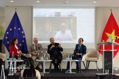 Speakers at an in-depth discussion session (Photo: VNA)